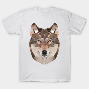 Geometric Wolf Pattern T-Shirt